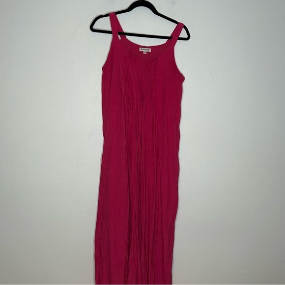 Nanette Lepore Sz M Pink Pleater Relaxed Maxi Dress - Picture 2 of 9